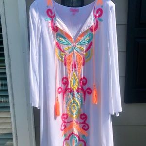 LillyPulitzer Ellie Tunic Dress Bubbly Embroidery